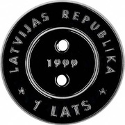 1 Lats Millennium obverse image