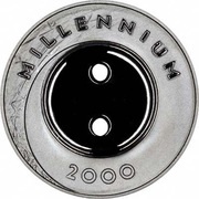 1 Lats Millennium reverse image