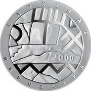 1 Lats Earth obverse image