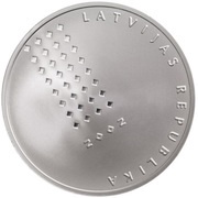 1 Lats National Library of Latvia obverse image