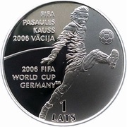 1 Lats FIFA World Cup 2006 reverse image