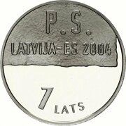 1 Lats Latvia-European Union reverse image