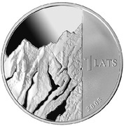 1 Lats Rainis obverse image