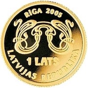 1 Lats Art Nouveau. Riga obverse image