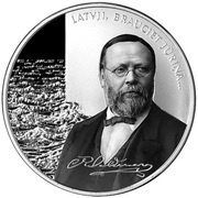 1 Lats Krisjanis Valdemars reverse image