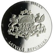 1 Lats Rebirth of the State obverse image