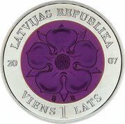 1 Lats Coin of Time II obverse image