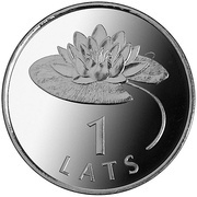 1 Lats Waterlily, Latvia, 2008 reverse image