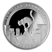1 Lats Lucky coin obverse image