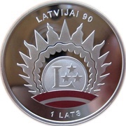 1 Lats Anniversary of Latvia obverse image