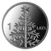 1 Lats Christmas tree reverse image