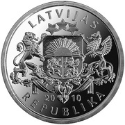 1 Lats Toad obverse image