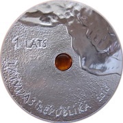 1 Lats Amber Coin obverse image
