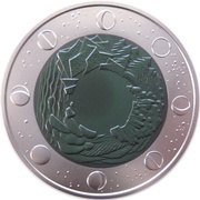1 Lats Coin of Time III reverse image