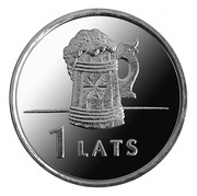 1 Lats Beer mug reverse image