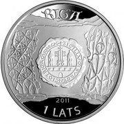 1 Lats Riga obverse image