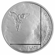 1 Lats Riga Cathedral obverse image