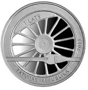 1 Lats Railway in Latvia obverse image