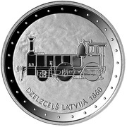1 Lats Railway in Latvia reverse image
