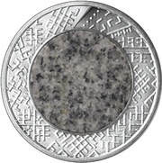 1 Lats Stone coin reverse image