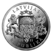 1 Lats Gingerbread heart obverse image