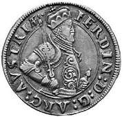¼ Thaler - Ferdinand II of Tyrol obverse image