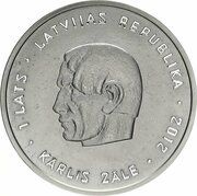 1 Lats Kārlis Zāle obverse image