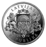1 Lats Hedgehog obverse image