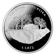 1 Lats Rūdolfs Blaumanis obverse image