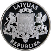 10 Latu Proclamation of the Republic of Latvia obverse image
