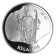10 Latu 13th Century Riga, Latvia, 1995 reverse image