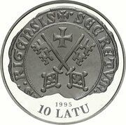 10 Latu 14th Century Riga obverse image