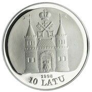 10 Latu 19th Century Riga obverse image