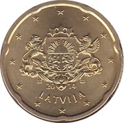 20 Euro Cents, Latvia, 2014-2022 obverse image