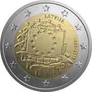 2 Euros 30 Years of European Union Flag obverse image
