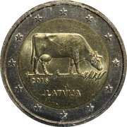 2 Euros Latvian farming and countryside obverse image
