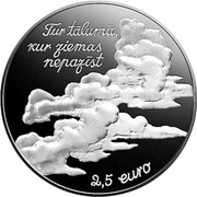 2½ Euros Eduards Veidenbaums (coin B) obverse image