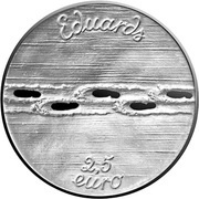 2½ Euros Eduards Veidenbaums (coin A) reverse image
