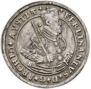 1 Thaler - Ferdinand II of Tyrol obverse image