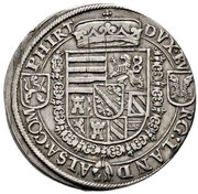 1 Thaler - Ferdinand II of Tyrol, Austria, 1584-1595 reverse image