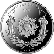 5 Euros 150 years of firefighting in Latvia obverse image