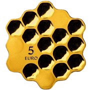 5 Euros Honey coin, Latvia, 2018 reverse image