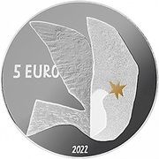 5 Euros Freedom of Ukraine, Latvia, 2022 reverse image
