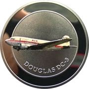 5 Livres MEA, Douglas DC-3 reverse image