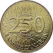 250 Līrah / Livres Nordic Gold thinner type reverse image