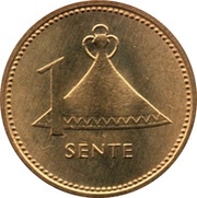 1 Sente - Moshoeshoe II reverse image
