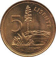 5 Lisente - Moshoeshoe II reverse image