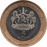 5 Maloti - Letsie III Independence reverse image
