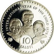 10 Maloti - Moshoeshoe II International Year of the Child reverse image