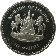 10 Maloti - Moshoeshoe II World Cup obverse image